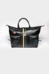 Sac de voyage en cuir Steve McQueen Dean 7 72h noir